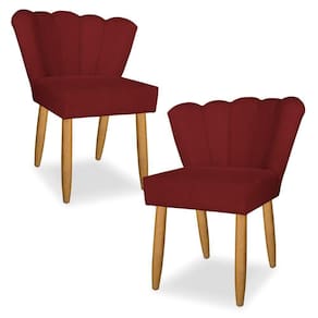 Kit 02 Cadeira Petala Para Sala E Jantar Leo Decor Vermelho