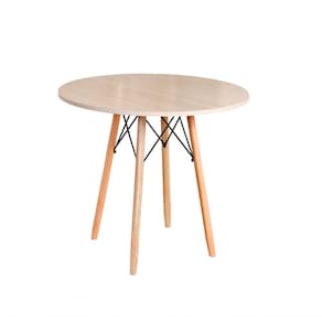 Mesa Eames Eiffel Redonda 70 Cm Madeirado Truffel