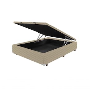 Cama Box Bau Paropas Rustico diamante 2022 138x36 Bege