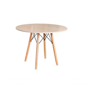 Mesa Eames Eiffel Redonda 110 Cm Madeirado Truffel