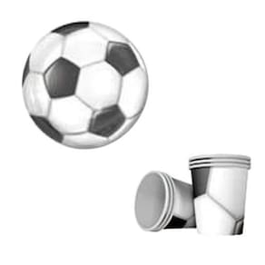 Kit 20 Pratos Copos De Bola De Futebol Papel Festa Decoração