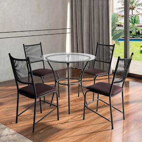 Conjunto Mesa com 4 Cadeiras Lugo para Cozinha ou Jantar