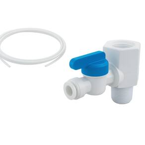 Kit Mangueira de 2M e 1 Registro Adaptador BRANCO E AZUL