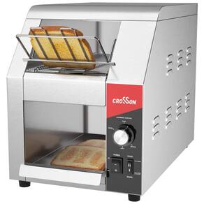 Torradeira de Esteira Comercial CROSSON Aprovada pela ETL, 18cm Largura e 7,6cm Altura na Abertura, 200 Fatias por Hora, Saída de 110V,