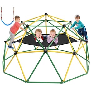 Cúpula de Escalada, Dome com Balanço de Rede para Crianças 3-10 anos, Jungle Gym Externo para Crianças Suporta 453kg,Hapsor