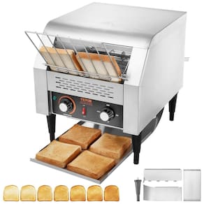 Torradeira Comercial VEVOR, Esteira Transportadora, 300 Fatias por Hora, Aço Inoxidável Resistente, Torradeira Elétrica para Pão, Pão de