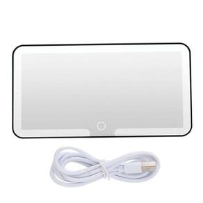 Espelho De Carro Led Quebra Sol 3 Cores USB Sem Fio Iluminaçao Retrovisor
