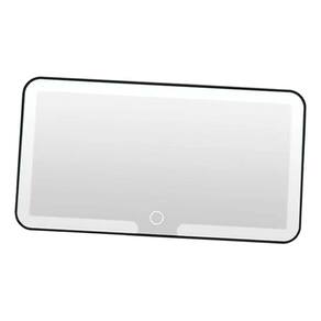 Espelho de Carro Sem Fio Maquiagem USB Led Quebra Sol 3 cores Automovel Veiculo Branco quente e Frio