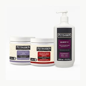 Kit Hidratação para Cães e Gatos – Máscara Roxa, Terracota e Leavit V