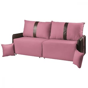 Sofá Para Sala Reclinável Estofado Doux 200cm Veludo Rosa