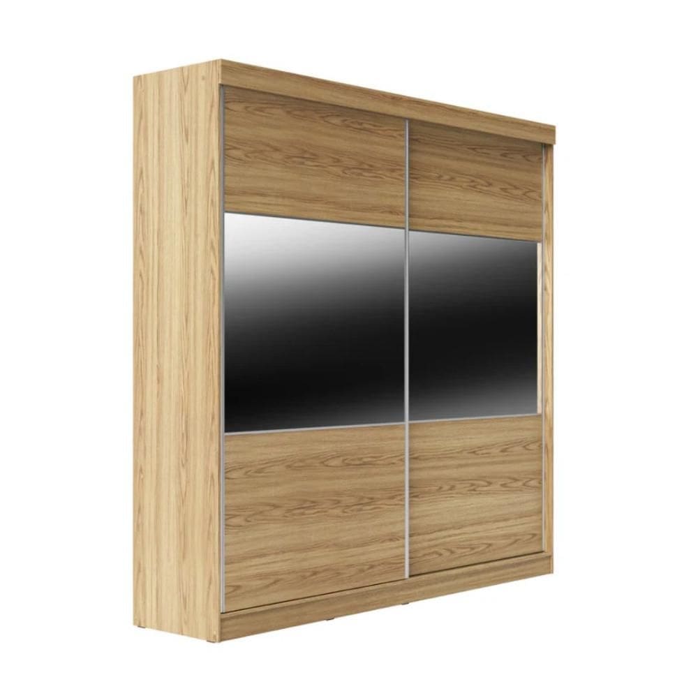 Guarda Roupa Gavino Casal 2 Portas de Correr Espelho 238cm