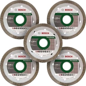 5 Discos de Corte Diamantado Bosch para Porcelanato Fino 105mm