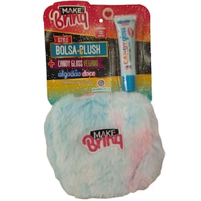 Bolsa Plush com Gloss Labial MK102 Azul - Polibrinq