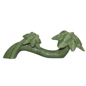 Coqueiro Decorativo De Cerâmica Verde 28X11Cm