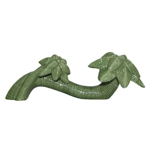 Coqueiro Decorativo De Cerâmica Verde 28X11Cm