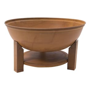 Aquecedor Lareira Externa Braseiro Lenha Aco 32x57cm Cobre