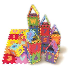 Tapete Tatame Eva Castelo Alfanumérico 36 Peças 8x8x0,5 cm