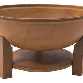 Aquecedor Lareira Externa Braseiro Lenha Aço 32X57Cm Cobre