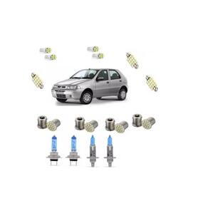 Palio Fire 2000 Á 2007 Kit Lâmpadas Super Brancas E Leds