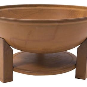 Aquecedor Lareira Externa Braseiro Lenha Aço 32X57Cm Cobre