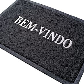 Capacho Tapete de Entrada Bem Vindo 60cm x 40cm PVC 8 Cores