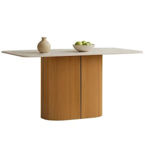 Mesa Serena 160x90cm New Ceval Cor Ipê Off White