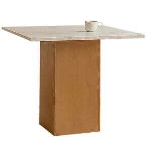 Mesa Dakota 90x90cm Cel Moveis Cor Cinamomo Off White