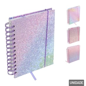 Agenda Permanente 322 FL Espiral Glitter Color