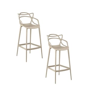 Kit 2 Banquetas Altas Alegra Espresso Móveis Cinza