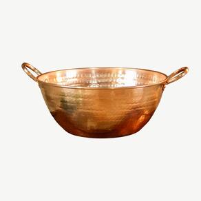 Tacho de Cobre Puro Artesanal com Alças para Doce 5 litros