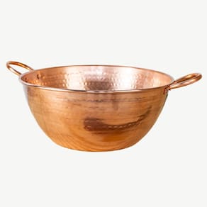 Tacho de Cobre Puro Artesanal com Alças para Doce 15 litros