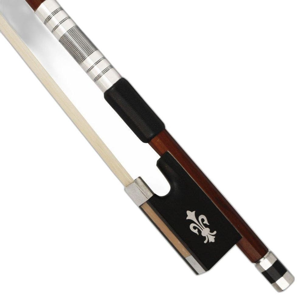 Arco Violino 4/4 Arco Flor de Lis Guarnição Prateada