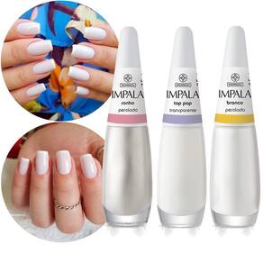 Kit Esmaltes Para Francesinha 3 Unidades Impala 7.5Ml