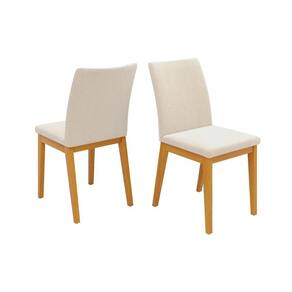 Cadeira Sala de Jantar Vitoria Madeira Kit 2 un Ipe/Boucle Perola - DJ Móveis