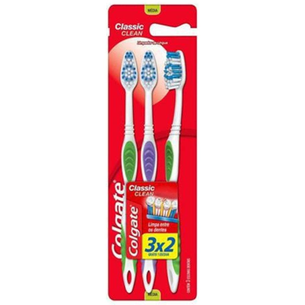 Escova Dental Colgate Classic Clean Media/macia