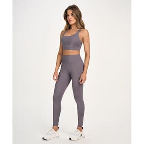 Calça Legging Feminina Recortes Alto Giro Academia Treino