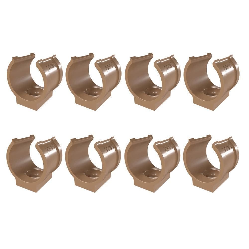 Kit 8 Abraçadeira Impacto Cano 20Mm 1/2`` Marrom Estrela