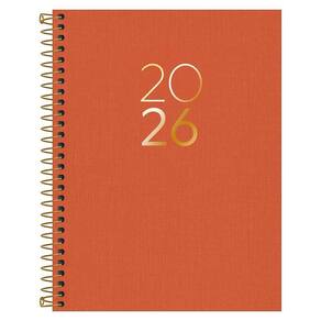 Agenda Diária 2026 Executiva Espiral M7 Lume Laranja Tilibra