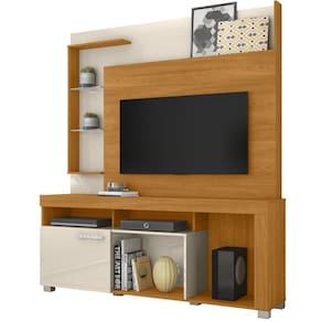 Estante Home 50 Pol 1 Porta 160 Cm Icaro Cinamomo Off White Madetec
