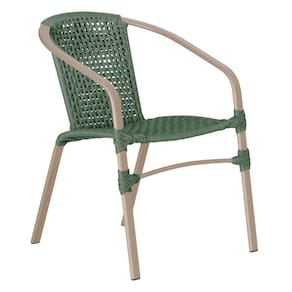 01 Cadeira Floripa Aluminio Pintura Fendi Trama Verde