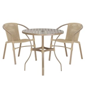 02 Cadeiras Floripa E Mesa Roma 100cm Fendi Trama Rami