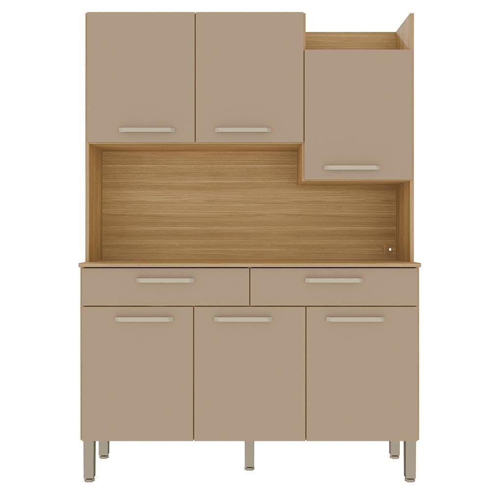 Kit Cozinha 6p 2g 132 Cm Modena Freijo Vanilla Ktp Freijo