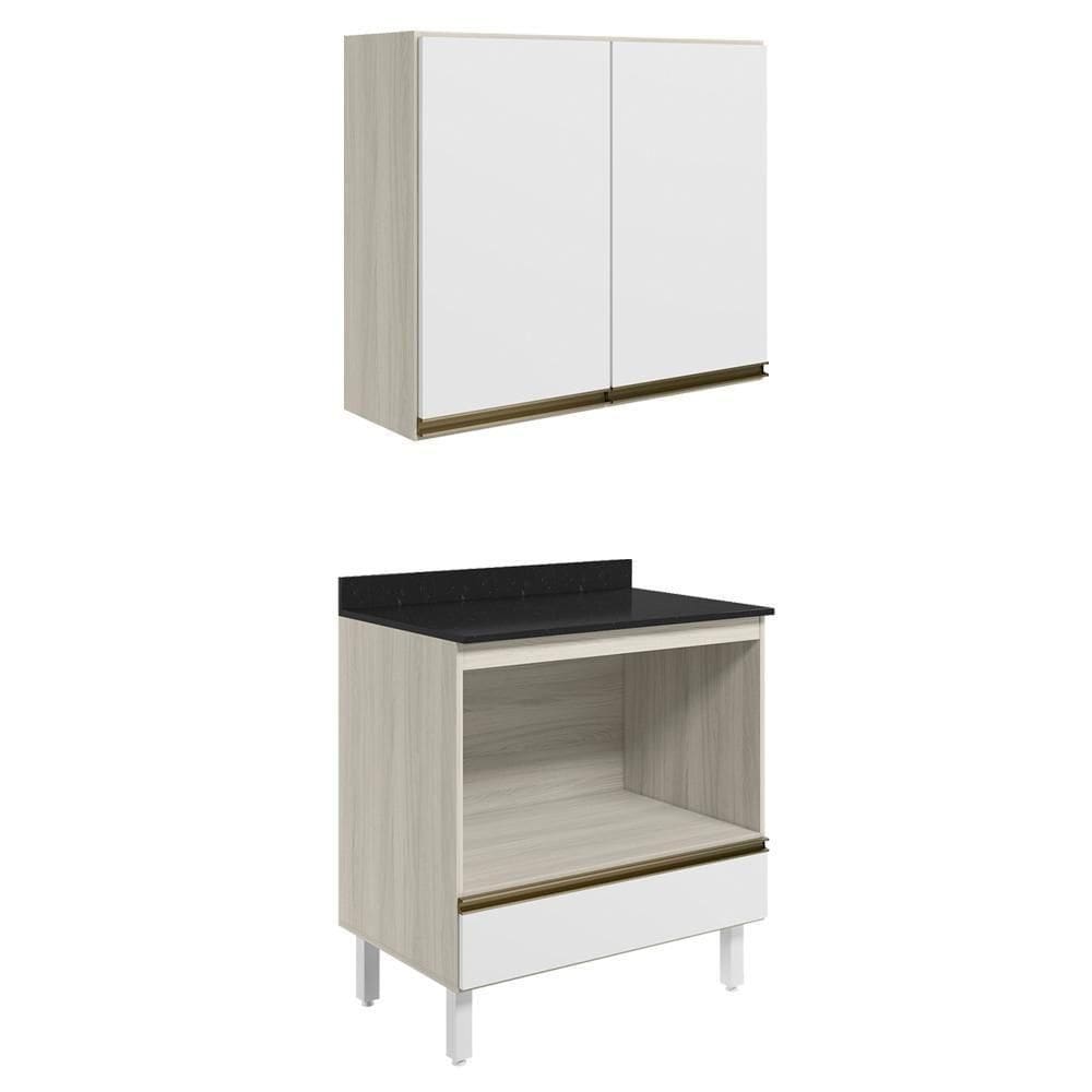 Armario Aereo Balcao Forno 80cm Mdf Kali Bianco Uv Nicioli