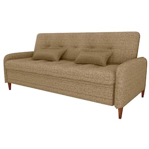 Sofa Cama 2 Lugares 206 Cm Donna Linho Vancouver E486 Palha Milani Store Palhaa