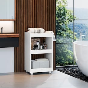 Esmalteira Balcão Para Organizar Multiuso Modelo Jade Para Casa Branco