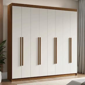Guarda-roupa Casal 8 Portas Batentes Venus Madesa Rustic.