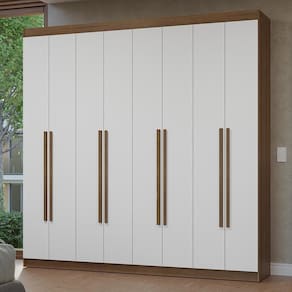 Guarda-roupa Casal 8 Portas Batentes Netuno Madesa Rustic
