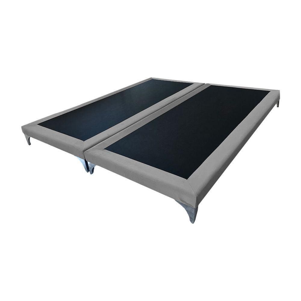 Cama Oriental Premium Casal Veludo Cinza