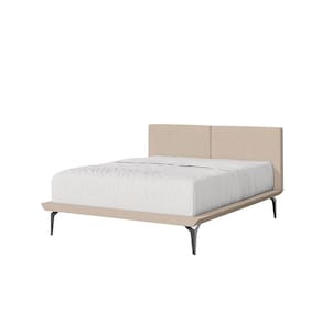 Cama Japonesa Toquio Queen Com Cabeceira Almofada Linho Bege