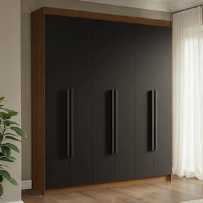 Guarda-roupa Casal 6 Portas Batentes Venus Madesa.